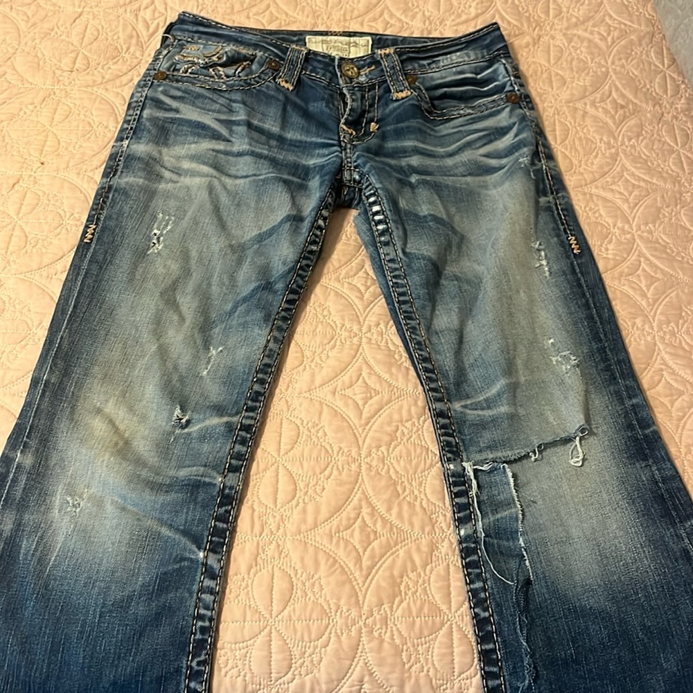 boot cut jeans, size 26r brand: big star